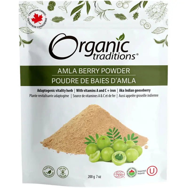 Organic Traditions Amla (Indian Gooseberry) Powder – Organic, 200G 1