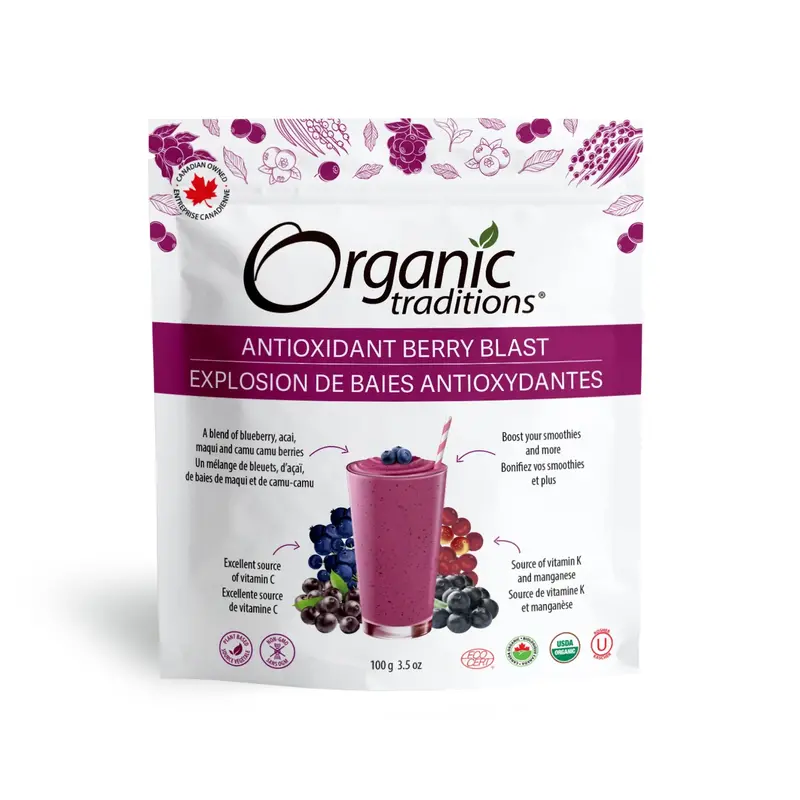 Organic Traditions Antioxidant Berry Blast Superfood Blend – 100G 1