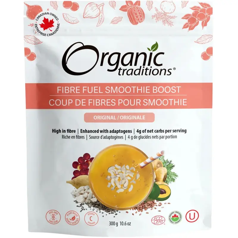 Organic Traditions Fibre Fuel Smoothie Booster – Original Formula, 300G 1
