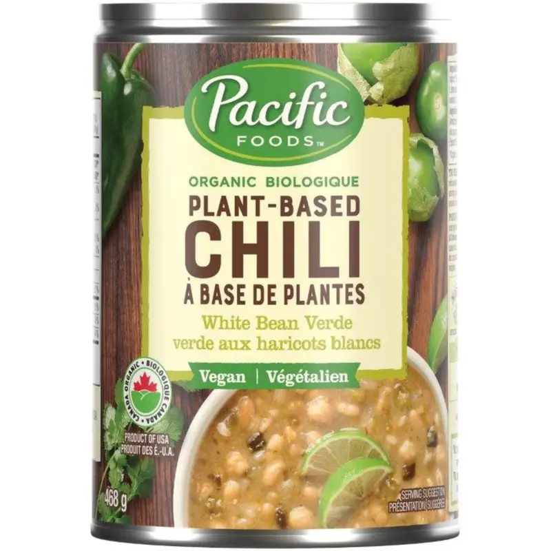 Organic White Bean Verde Chili – Pacific Foods, Plant-Based, 468 G 1