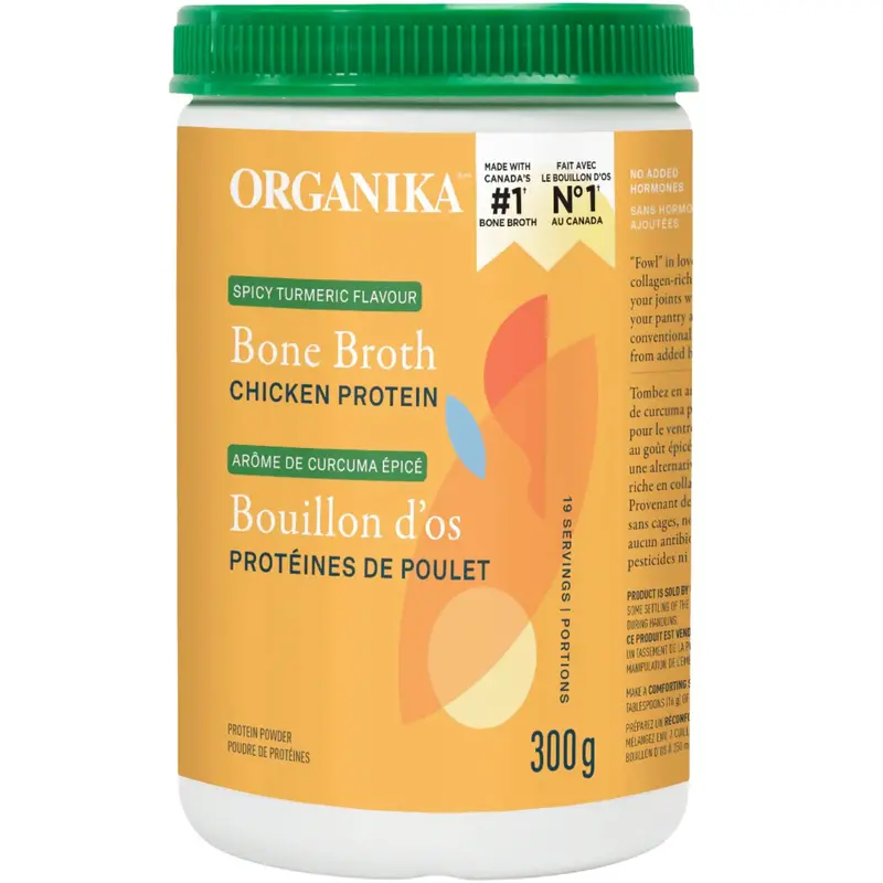 Organika Chicken Bone Broth Protein Powder With Turmeric – 300G 1