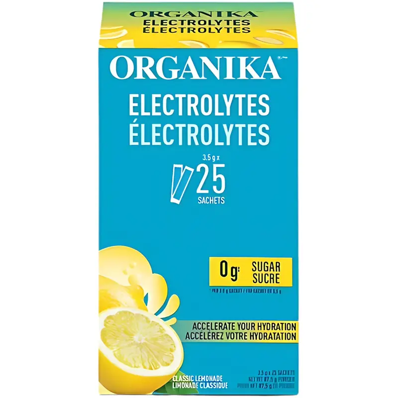 Organika Classic Lemonade Electrolyte Sachets – 25 × 3.5G 1