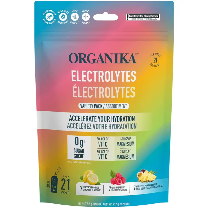 Organika Electrolyte Variety Pack – Assorted Flavors, 21 × 3.5G 1