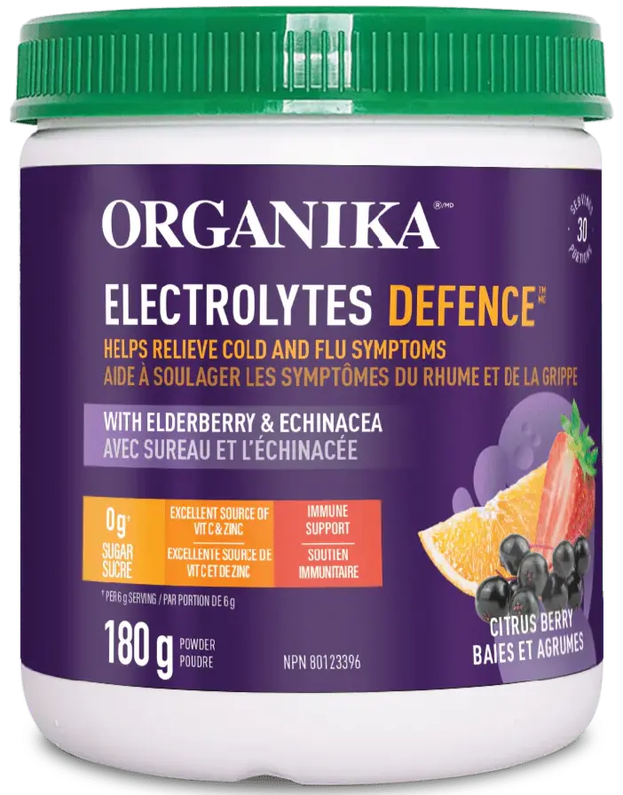 Organika Electrolytes Defence — Elderberry & Echinacea Immune Support, 180G 1