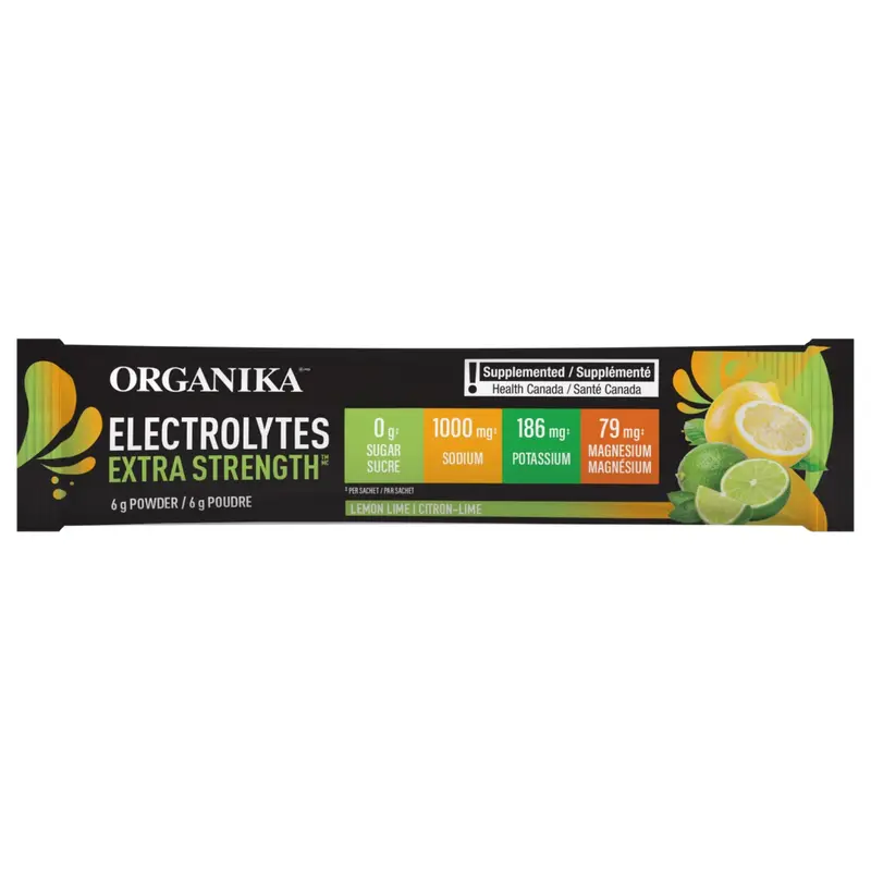 Organika Extra Strength Electrolytes – Lemon Lime Single-Serve Sachet, 6G 1