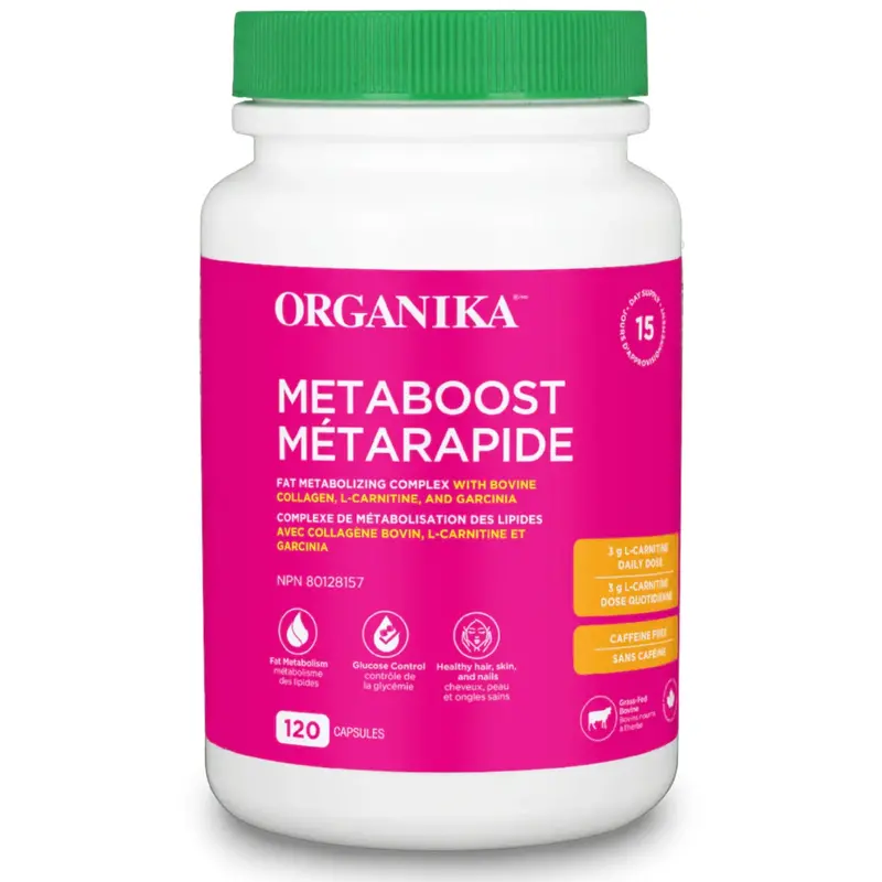 Organika Metaboost Fat Metabolism Capsules – Natural Energy & Metabolic Support, 120 Count 1