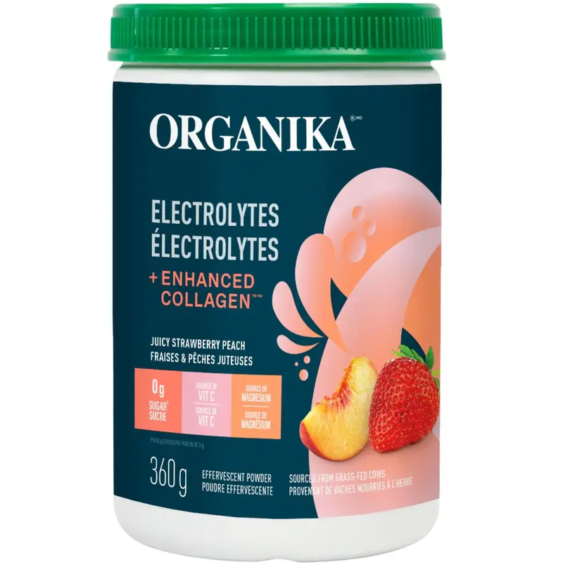Organika Strawberry Peach Electrolyte & Collagen Blend – 360G 1