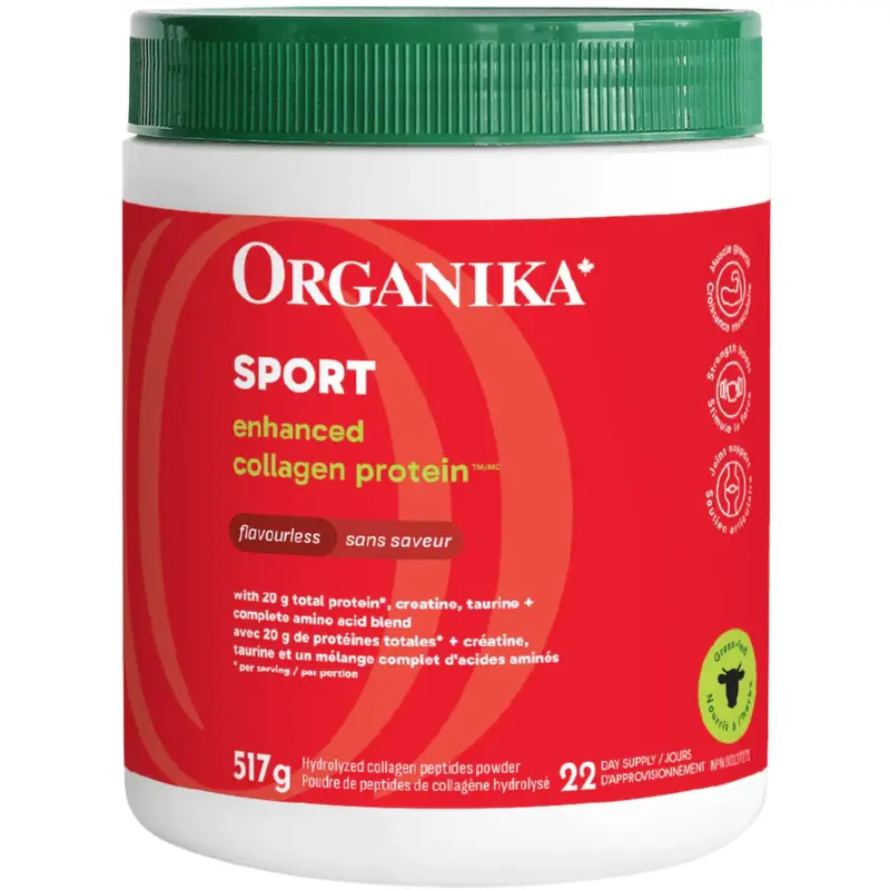 Organika Unflavored Collagen Protein Sport Powder – 517G 1