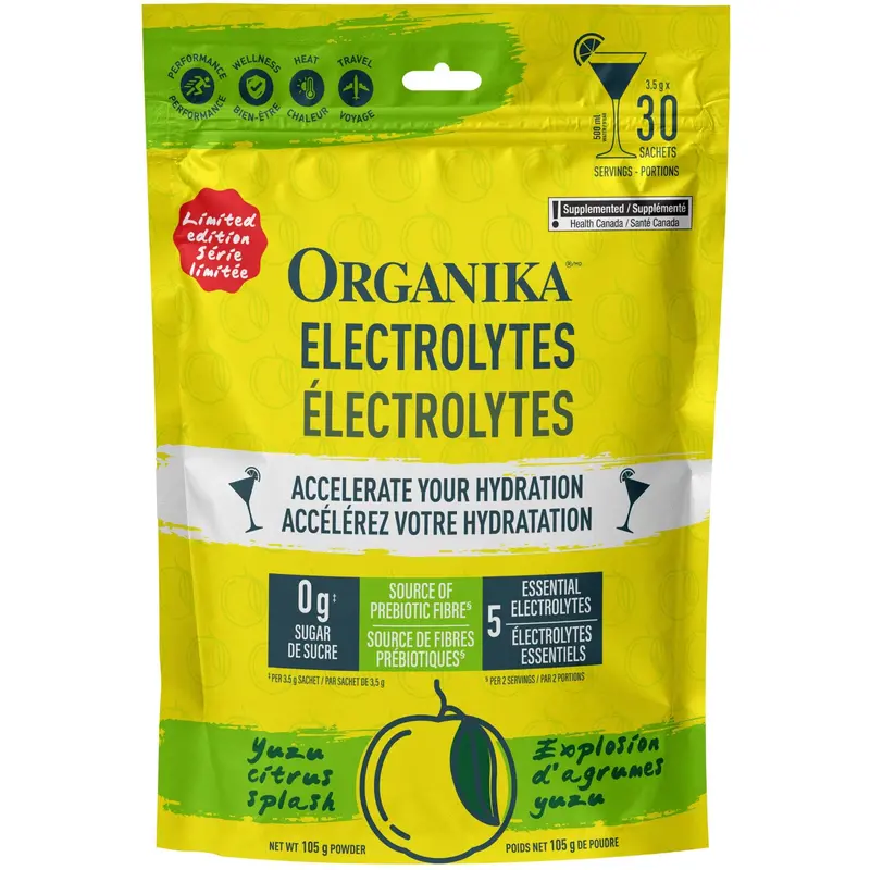 Organika Yuzu Citrus Electrolyte Sachets – Limited Edition Hydration Mix (3.5G × 30) 1