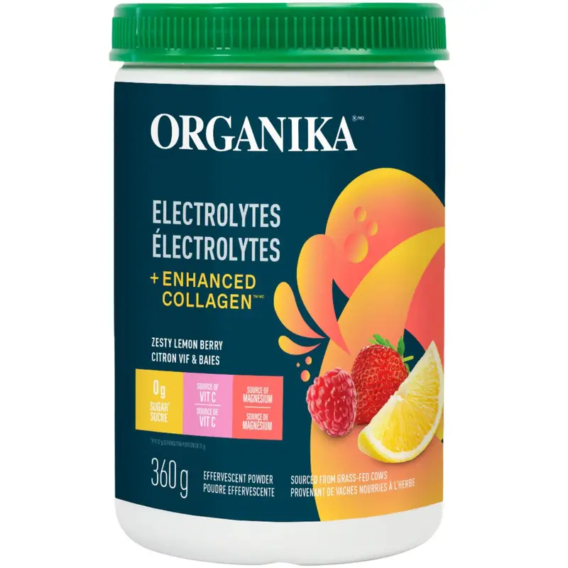 Organika Zesty Lemon Berry Electrolyte And Collagen Mix – 360G 1