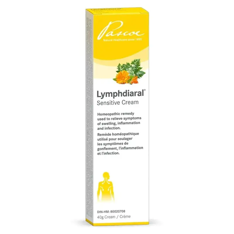 Pascoe Lymphdiaral Sensitive Cream – Gentle Lymphatic Drainage Formula, 40G 1
