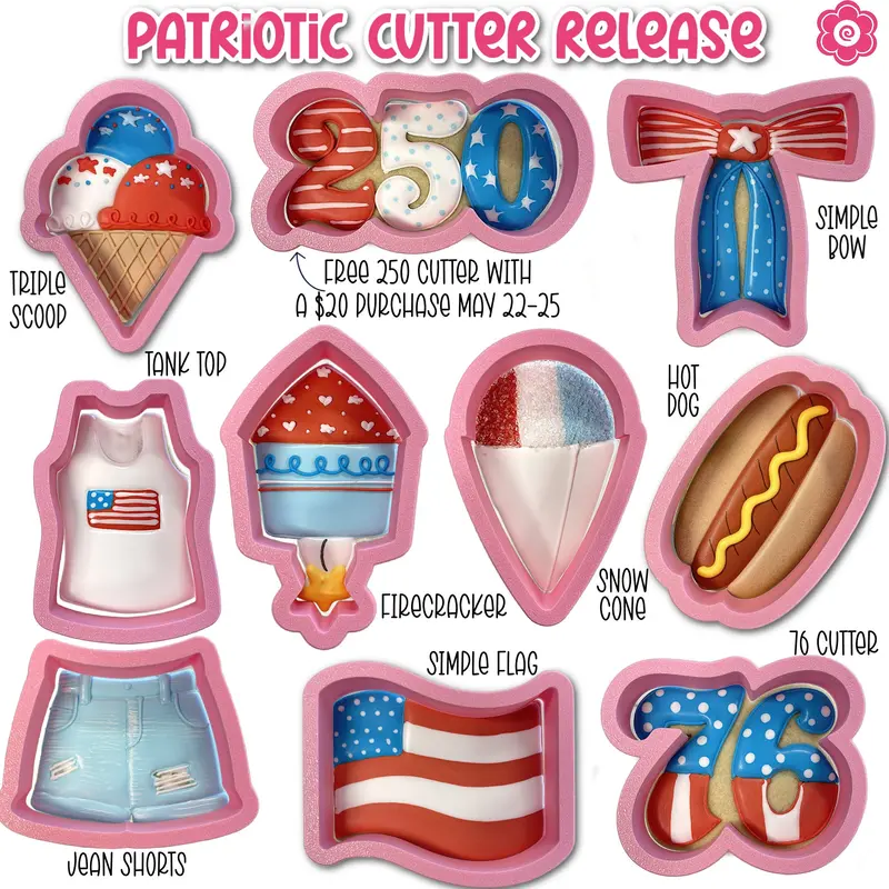 Patriotic-Themed Cookie Cutter Mega Bundle (Large Set) 1