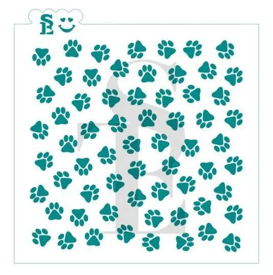 Paw Prints Pattern Stencil For Pet-Lover Cookies And Cakes 1
