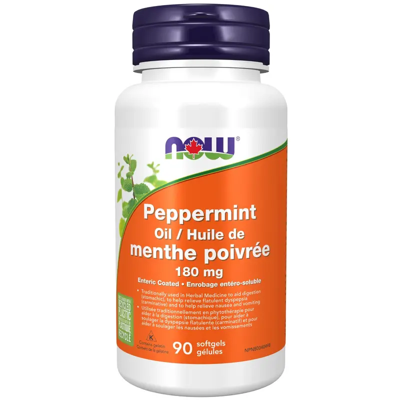Peppermint Oil Softgels – 180Mg, 90 Capsules, Natural Digestive Aid 1