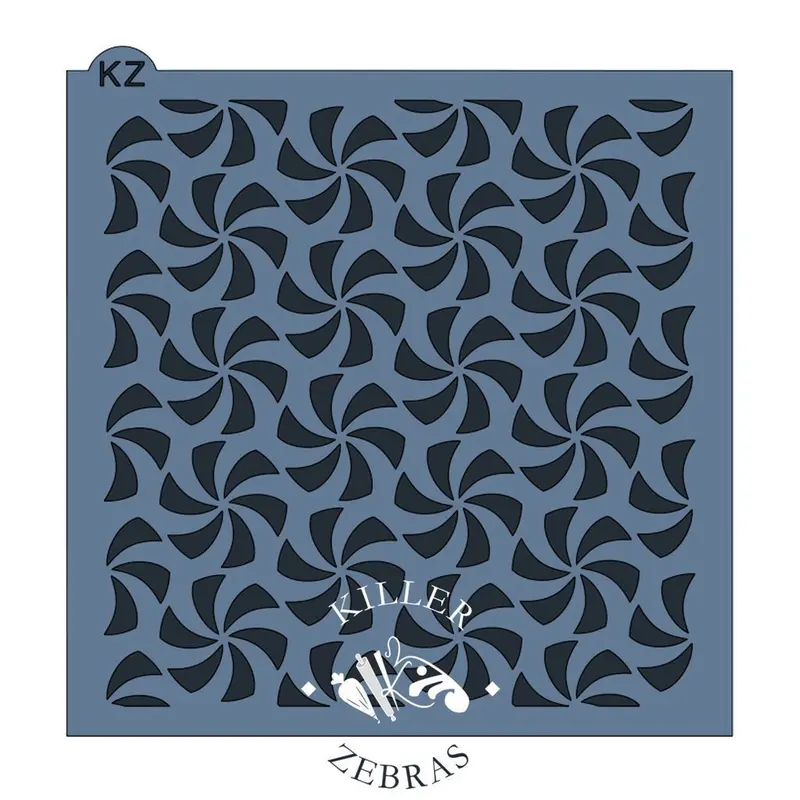 Peppermint Swirl Texture Stencil – Kz Series Design 1