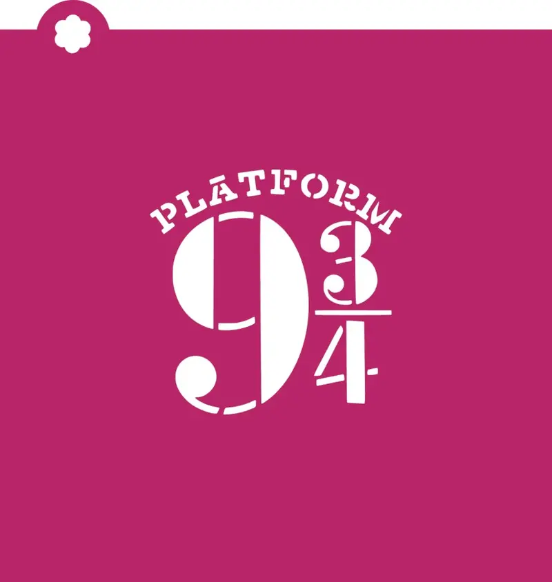 Platform 9¾ Stencil – Harry Potter–Inspired Baking Template 1