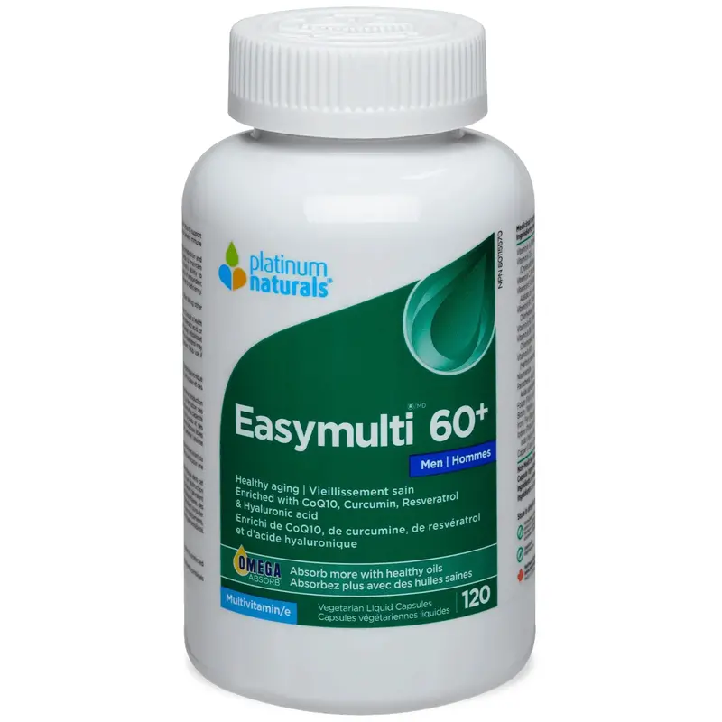 Platinum Naturals Easymulti 60+ Men – Advanced Nutrient Support For Men Over 60, 120 Capsules 1
