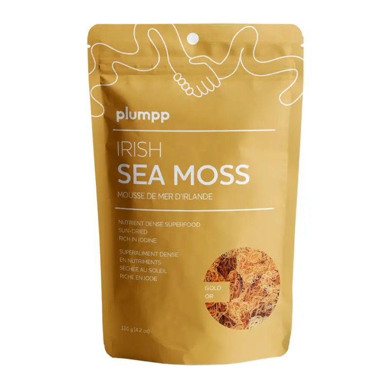 Plumpp Gold Irish Sea Moss Powder – 120G Premium Grade 1
