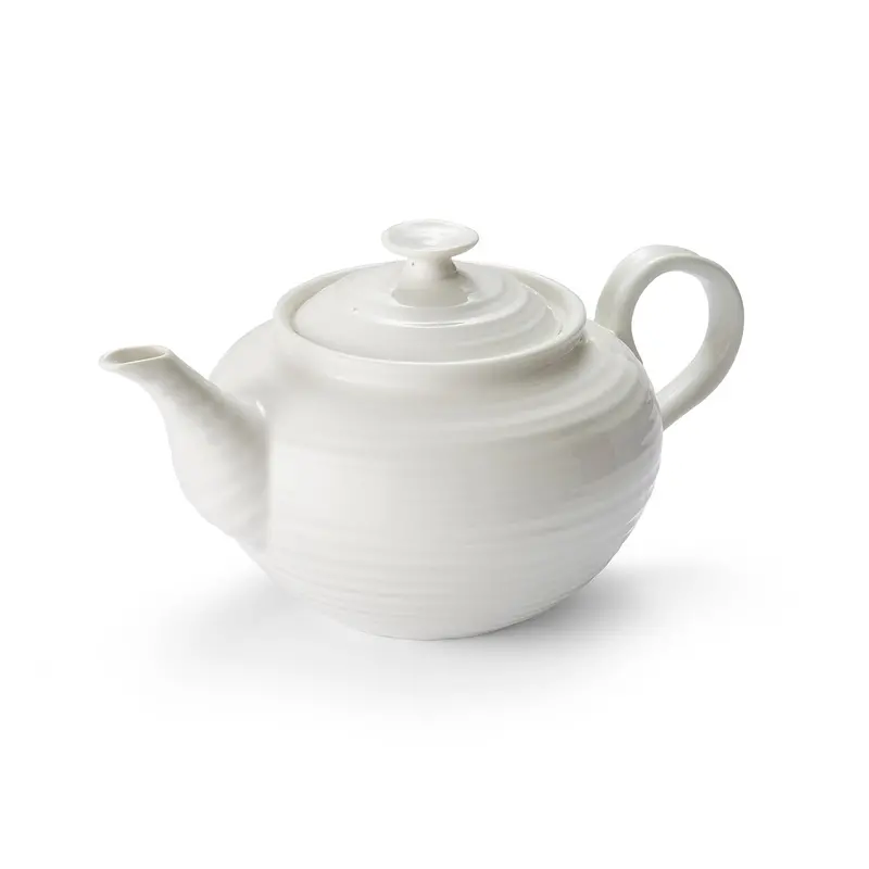 Portmeirion Sophie Conran White Teapot – 1.2L Capacity, Classic Design 1