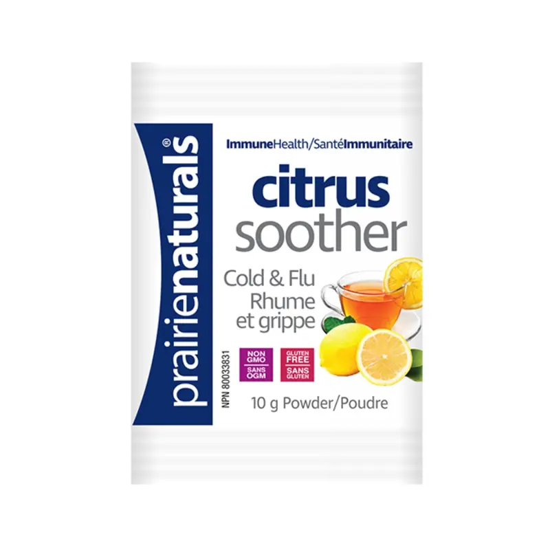 Prairie Naturals Citrus Soother Effervescent Sachet – 10 G Single-Dose Immune Support 1