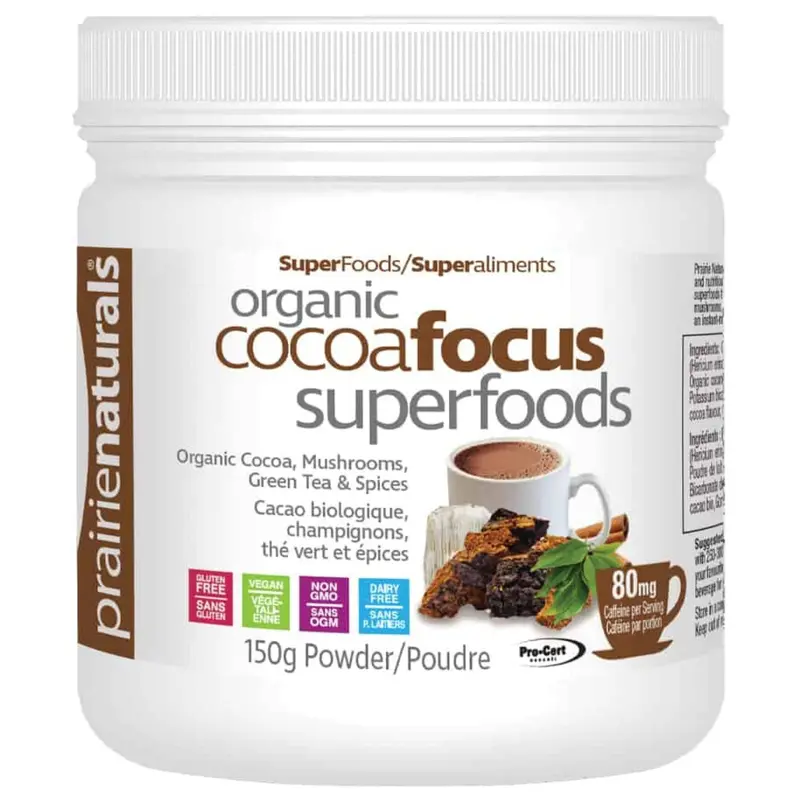 Prairie Naturals Organic Cocoafocus Brain-Boosting Superfood Powder – 150 G 1