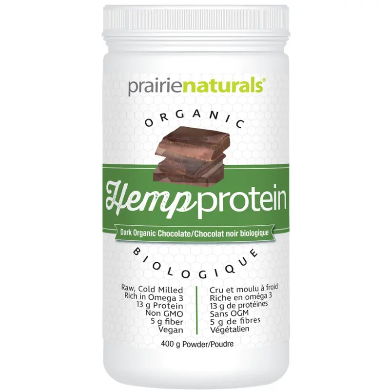 Prairie Naturals Organic Hemp Protein Powder – Dark Chocolate Flavor, 400 G 1