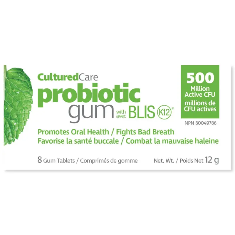 Prairie Naturals Probiotic Gum With Blis K12 – Oral Health Support, Spearmint-Peppermint Flavor, 8 Pieces 1
