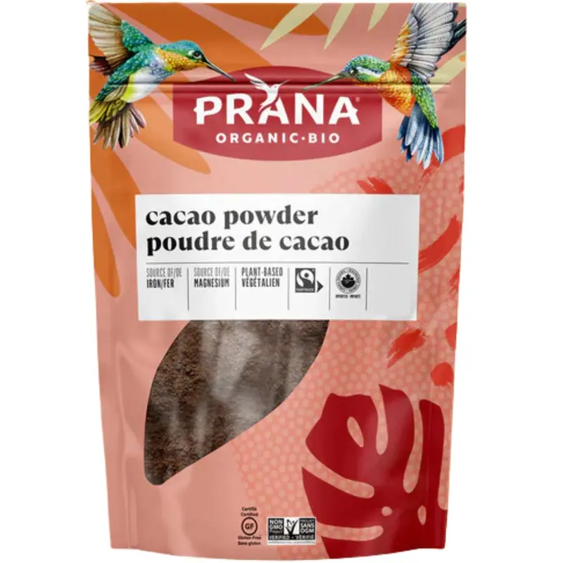 Prana Organic Raw Cacao Powder – Unsweetened, 200 G 1