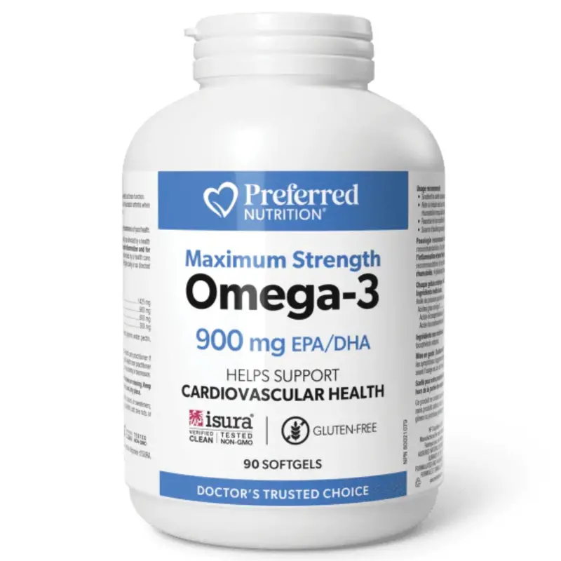 Preferred Nutrition High-Potency Omega-3 Fish Oil – 90 Softgels 1