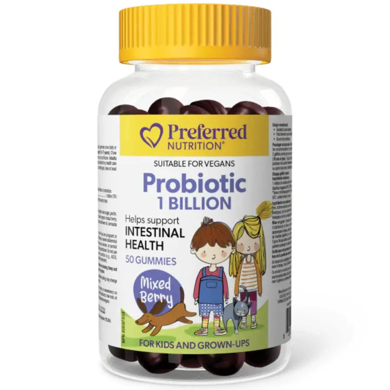 Preferred Nutrition Kids’ Probiotic 1 Billion Cfu Gummies – 50 Count 1