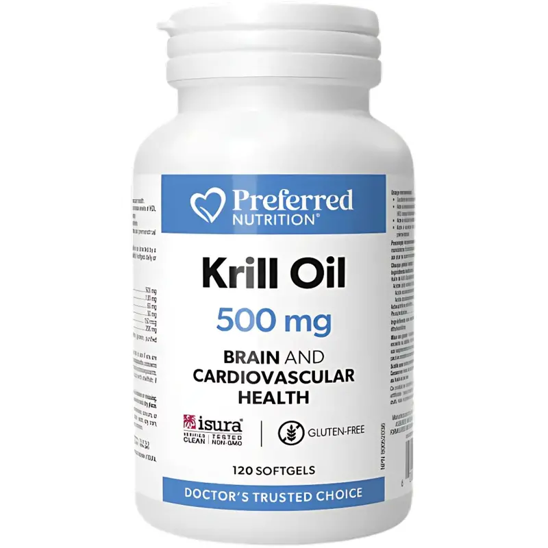 Preferred Nutrition Krill Oil Omega-3 Supplement – 500 Mg, 120 Softgels 1