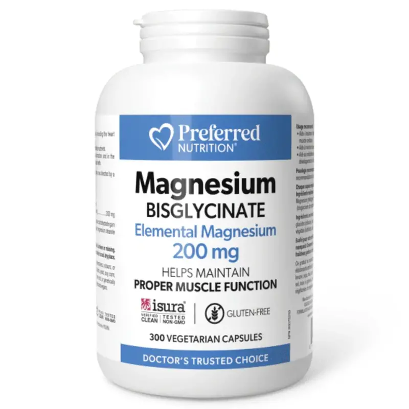 Preferred Nutrition Magnesium Bisglycinate – 300 Capsules 1