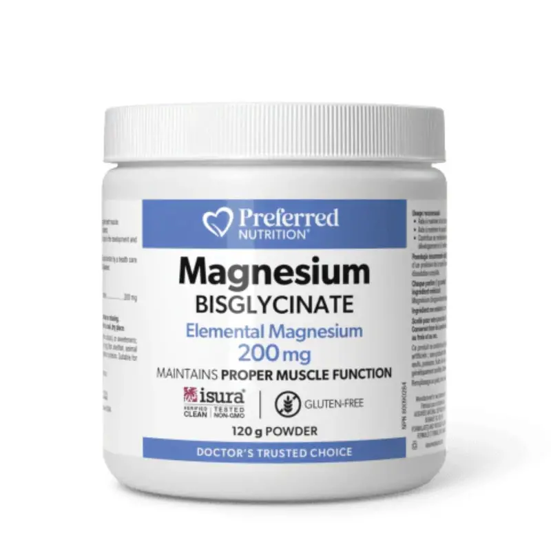 Preferred Nutrition Magnesium Bisglycinate Powder – 120G 1