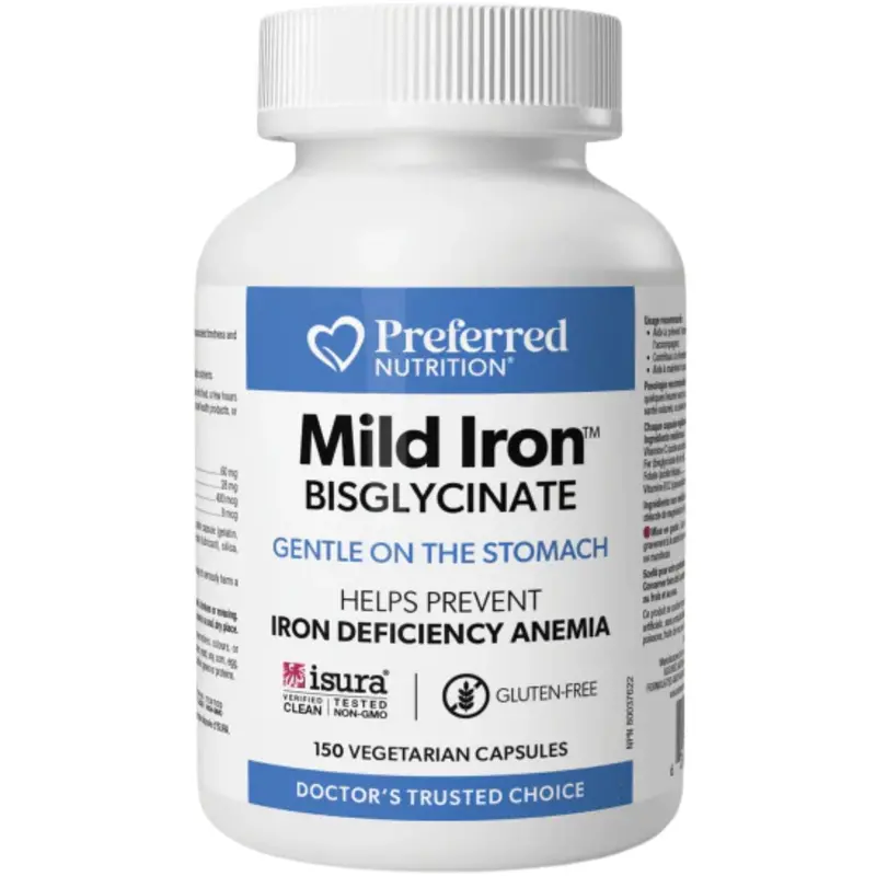 Preferred Nutrition Mild Iron Bisglycinate 28 Mg – 60 Capsules 1