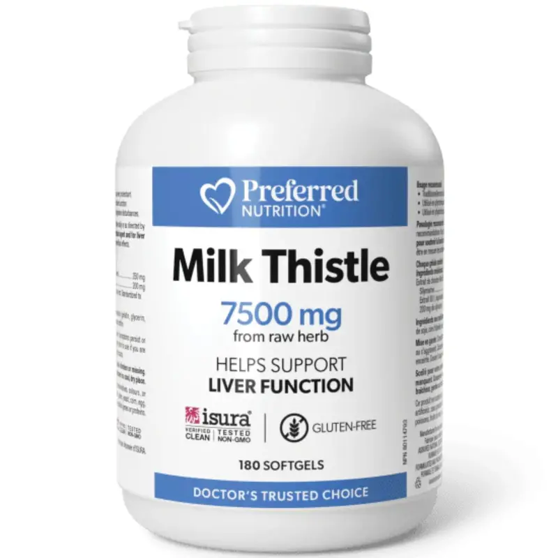 Preferred Nutrition Milk Thistle 7500 Mg Softgels – 180 Count 1