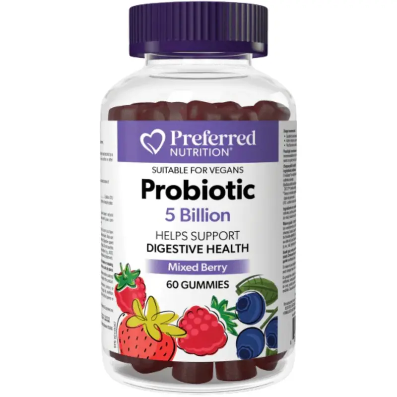 Preferred Nutrition Probiotic 5 Billion Cfu Gummies – 60 Count 1