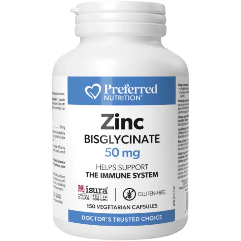 Preferred Nutrition Zinc Bisglycinate 50 Mg – 150 Capsules 1