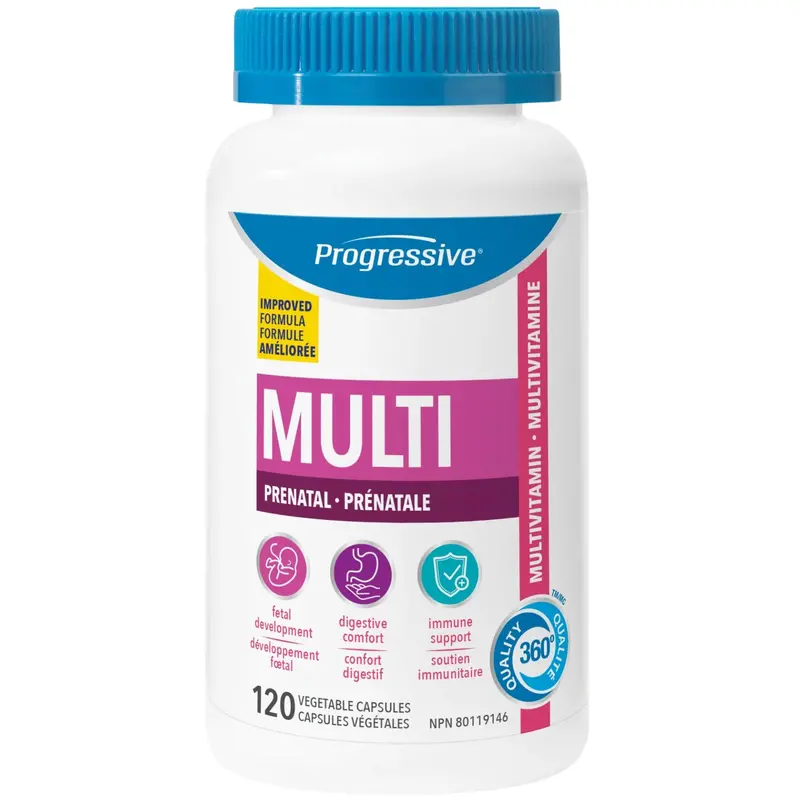 Progressive Prenatal Multivitamin With Folic Acid – 120 Capsules 1