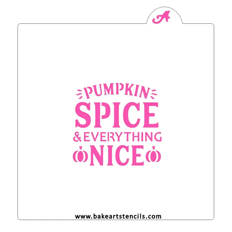 Pumpkin Spice Theme Cookie Stencil By Bakeart 1