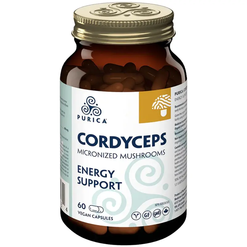 Purica Cordyceps – 60-Capsule Energy Support Formula 1