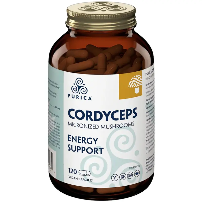 Purica Cordyceps Mushroom – Energy & Endurance Formula, 120 Capsules 1