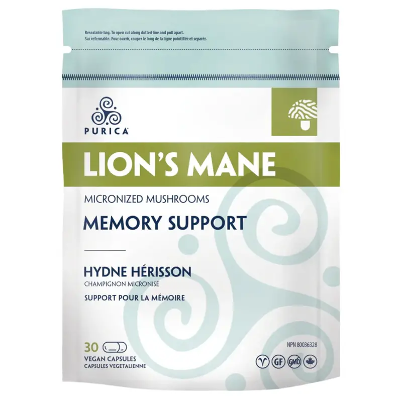 Purica Lion’S Mane Mushroom Capsules – 30 Count Cognitive & Nerve Support 1