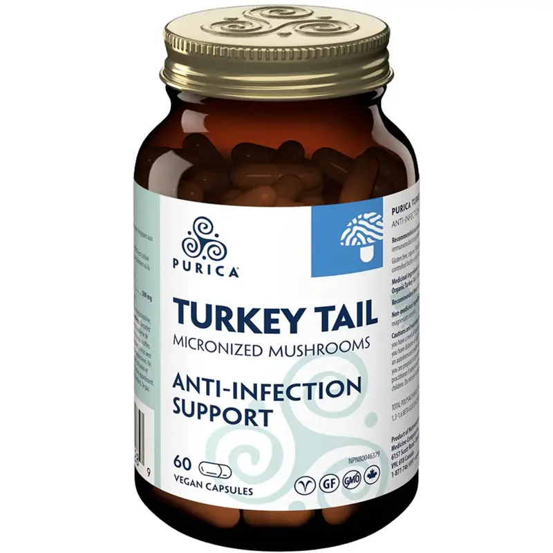 Purica Turkey Tail Mushroom – Immune Modulation, 60 Capsules 1