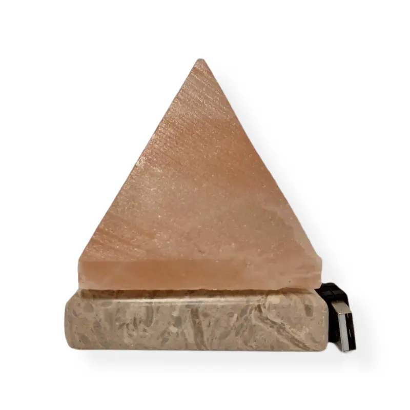 Pyramid-Shaped Himalayan Salt Lamp – Natural Crystal Night Light 1