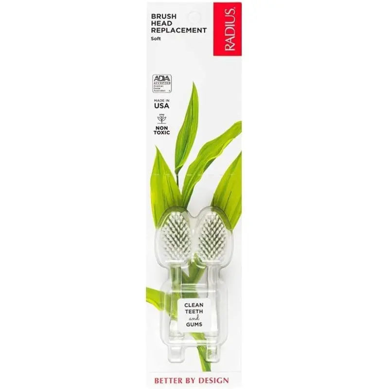 Radius Soft Replacement Toothbrush Heads – Pack Of 2 1