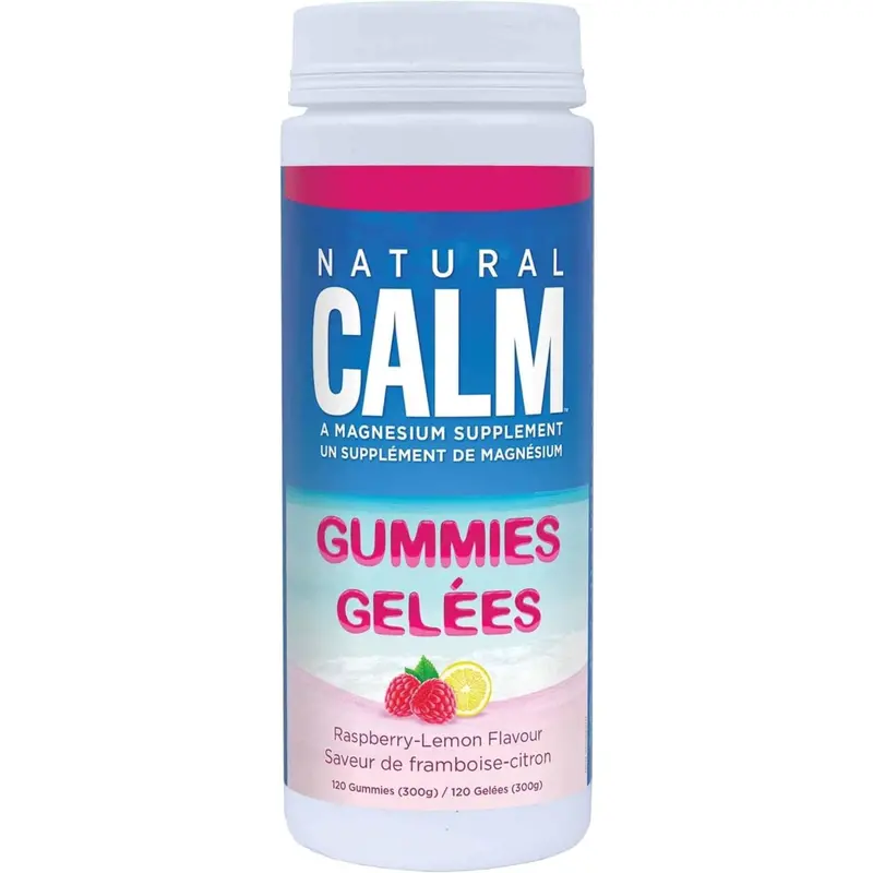 Raspberry-Lemon Magnesium Gummies – Natural Calm, 120 Count Daily Supplement 1