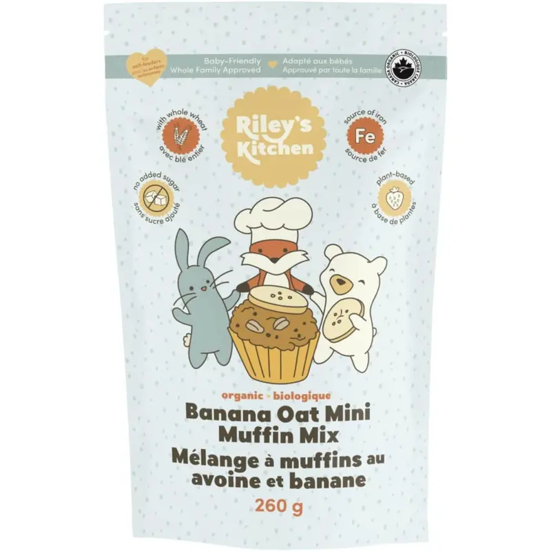 Riley'S Kitchen Banana Oat Mini Muffin Mix – Organic & Kid-Friendly 1