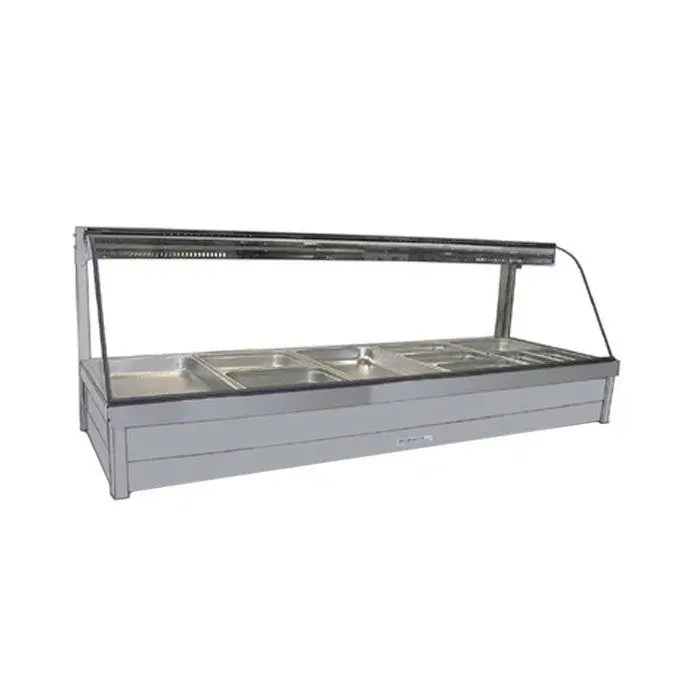 Roband C26Rd Curved-Glass Hot Food Bar – 12-Pan (1/2 Gn) Bain Marie With 65Mm Depth And Recessed Design 1