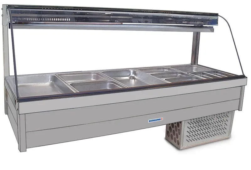 Roband Crx25Rd Curved-Glass Refrigerated Display Bar – 10-Pan Bain-Marie Configuration 1