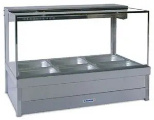 Roband S23Rd Hot Food Display Counter – 6-Pan Straight-Glass Serving Unit 1
